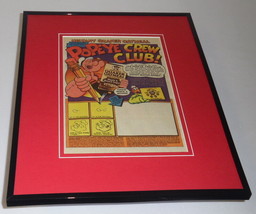 Popeye 1989 Quaker Instant Oatmeal Framed 11x14 ORIGINAL Advertisement - £27.25 GBP