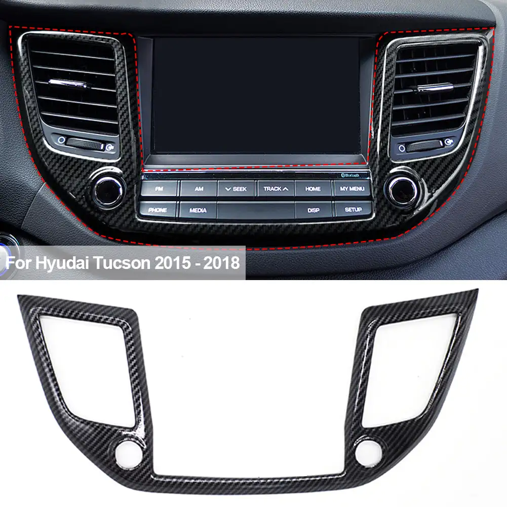 New Car Styling Carbon Fiber Style Car Dashboard Center Air Outlet Cover Trim - £20.90 GBP