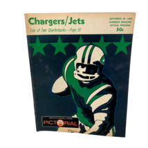 VTG  San Diego Chargers vs NY Jets Program AFL September 28, 1969 Namath - £143.59 GBP