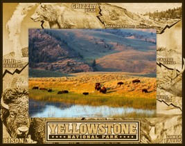 Yellowstone National Park Laser Engraved Wood Picture Frame Landscape (4... - £23.91 GBP