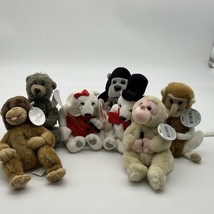 Coca Cola International Polar Bears Collectible Bean Bag Plush Toys Lot Of 7 - £11.79 GBP