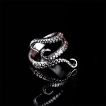 Octopus Feeler Rings Stainless Steel Adjustable Rings for Womens Mens Personalit - £6.67 GBP