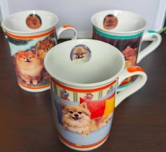 Danbury Mint Purely Pomeranians Dog Porcelain Collector Mugs Set of 3 DW... - $20.00