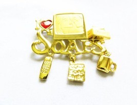Danecraft Gold - Plated I Love Soap Operas Soaps Pin Brooch - £7.74 GBP