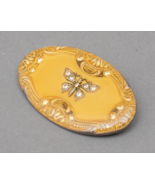 Catherine Popesco France Vintage Deco Butterfly Gold Enamel Rhinestone B... - £109.35 GBP