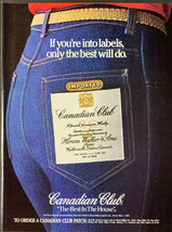 Vintage 1983 Canadian Club Label On Womans Rear Pocket Print Ad Advertis... - £5.18 GBP
