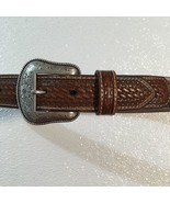 Sz 24 Nocona Belt Co. Unisex-Kid Rhinestone Hair-On-Hide Leather Belt ~ ... - $33.08