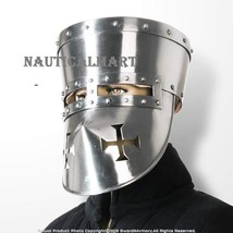 NauticalMart Steel Crusader Knights Templar Helmet Halloween Costume - £129.10 GBP