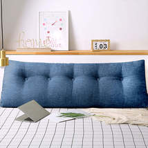 SOGA 120cm Blue Triangular Wedge Bed Pillow Headboard Backrest Bedside T... - $90.50