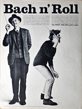 Bach n&#39; Roll Sony FM/AM Pocket Radio 1965 Vintage Print Ad - $168.88 MXN