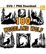 180 Woodland Wolf SVG PNG Bundle - Digital Art Prints &amp; Printable Designs - €2,54 EUR