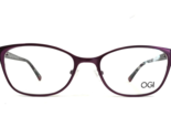 OGI Eyeglasses Frames 4319/1961 Shiny Purple Cat Eye Full Rim 51-18-140 - $98.99