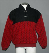 Norway Kristian Bi-Bo Red Grey Black Top Wool Blend Upper Metal Clasps Mn&#39;s L/XL - £67.93 GBP