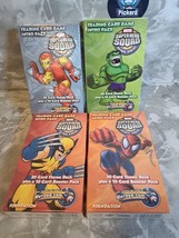 All 4-Marvel Super Hero Squad Cards Hulk, Iron Man, Spiderman, Wolverine - £16.76 GBP