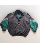Vintage 90s Todays News Crest Logo Collared Sweatshirt Layered 3XL - €12,85 EUR