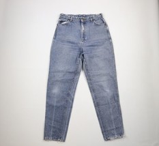 Vintage 90s Lee Womens Size 15 Distressed Acid Wash Straight Leg Jeans Blue USA - $34.60