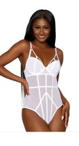 Pure Romance Lingerie Isle Be Yours White Medium Bodysuit - £27.56 GBP