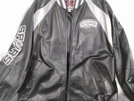 Vintage NBA San Antonio Spurs Leather Varsity Bomber Jacket Large Never ... - £118.52 GBP