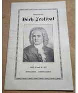 Vintage 1937 Bach Festival Program Bethlehem, PA 53 Pages Classical Music - £6.92 GBP