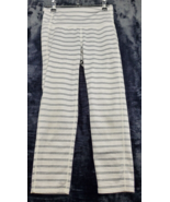 Athleta Legging Women Size XS White Gray Striped Polyester Elastic Waist... - $21.45 CAD