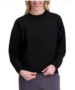 DKNY Womens Sweatshirt Black Crewneck Long Sleeves Fleece Logo Comfortable - $744.80 MXN