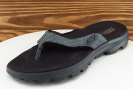 Skechers Goga Mat Sz 9 M Black Flip Flop Fabric Women Sandals - £15.78 GBP