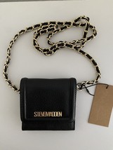 Steve Madden BDARSI Trifold Wallet with Link Strap Crossbody Black NEW MSRP $48 - $39.00