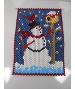 Snowman Beaded Banner The Beadery Craft Products Completed - $180.56 MXN