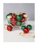 Holiday Lane Christmas Cheer Set of 29 Shatterproof Red, Green and Gold ... - $24.83