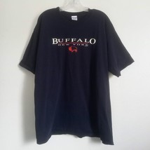 Buffalo New York T-Shirt Navy Blue Perrin Crew Cotton Short Sleeve Adult XL - $28.49