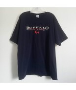 Buffalo New York T-Shirt Navy Blue Perrin Crew Cotton Short Sleeve Adult XL - $39.08 CAD