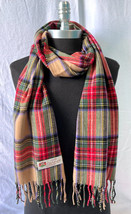 100% Cashmere Scarf Plaid Camel / Green/ Red /Blue Soft Wool Wrap #F302 For Gift - £14.51 GBP