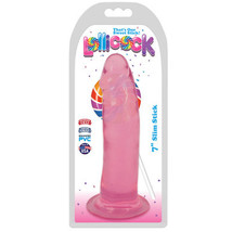 Curve Toys Lollicock Slim Stick 7 in. Dildo with Suction Cup Cherry Ice - £22.63 GBP