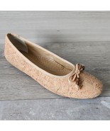 Neiman Marcus Womens Sidney Natural Cork Ballet Flats Shoes Size 7.5 M B... - £37.24 GBP