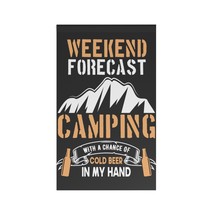 Personalized Vertical House Banner: &quot;Weekend Forecast: Camping with a Ch... - £28.48 GBP