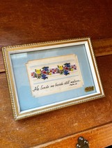 Small Needle Art of the Old World Floral Lace w HE LEADS ME BESIDE STILL... - £9.11 GBP