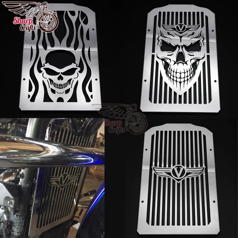 Motorcycle Steel Radiator Cover Bezel Grille Guard Protector For KAWASAKI Vulcan - £61.54 GBP+