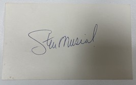 Stan Musial (d. 2013) Signed Autographed Vintage 3x5 Index Card - $25.00