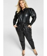 $119 Nina Parker Trendy Plus Size Paper-Bag-Waist Pleather Pants ONLY Si... - $88.01 CAD