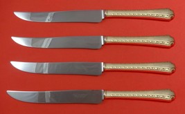 Larkspur by Wallace Sterling Silver Steak Knife Set 4pc Large Texas Size... - £228.41 GBP
