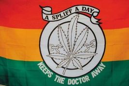 SPLIFF FLAG FL063 flags banner marijuana ganja pot leaf joint NEW reefer... - $4.74