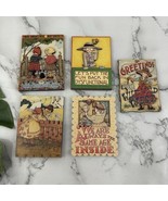 Mary Engelbreit Vintage Fridge Magnets Lot of 5 Rectangle Quotes Women A... - $24.74