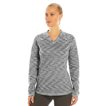 Tek Gear Fleece Shirt Womens Size Small Athletic Pullover Top Gray Pattern VNeck - £7.90 GBP