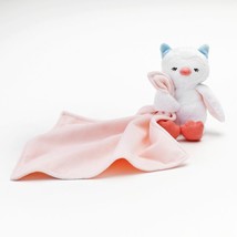 CARTER&#39;S BABY WHITE OWL W/ PEACH SECURITY BLANKET RATTLE PLUSH TOY 2014 ... - £44.32 GBP