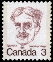 CANADA Stamp #588 Sir Robert Borden MNH 1973 Caricature - $25.53 MXN
