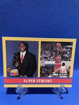 Magic Johnson and Michael Jordan 1990 NBA Hoops Card 385 - £239.76 GBP