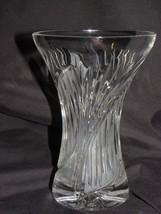 Crystal Semi Swirl Cut Wide Mouth Vase 5 1/2&quot; - $24.74