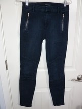 J Brand Stretch Jeans Black Legging Pants Faux Zipper Pockets Women&#39;s Si... - $19.68