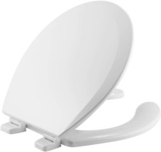 Bemis 550Ttt 000 Open Front Toilet Seat, Round, Sturdy Enameled Wood, White, - $37.94