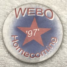 WEBO Homecoming 1997 Vintage Pin Button Pinback - £10.00 GBP